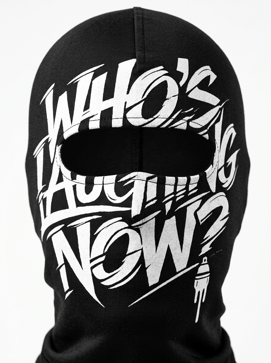 Who's Laughing Now? Balaclava — Black