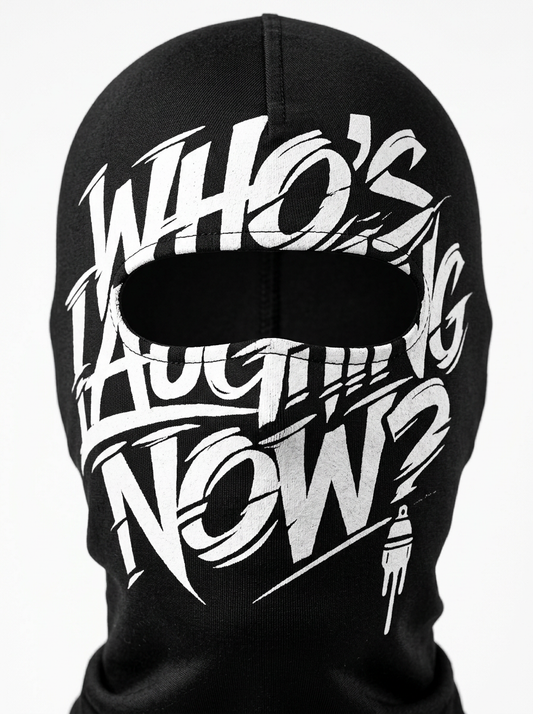 Who's Laughing Now? Balaclava — Black